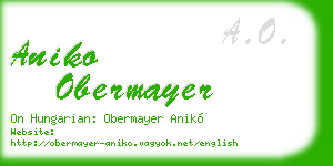aniko obermayer business card